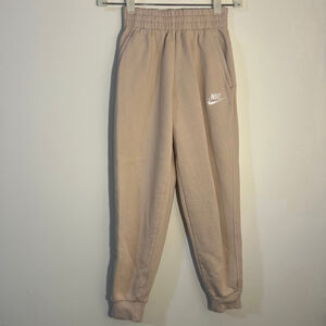 Nike Kids’ Club Fleece Sweatpants – Size Small (Beige/Tan)